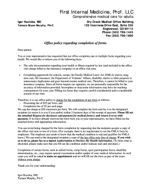 Medical Form Completion Request