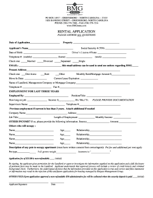 Rental Application Form