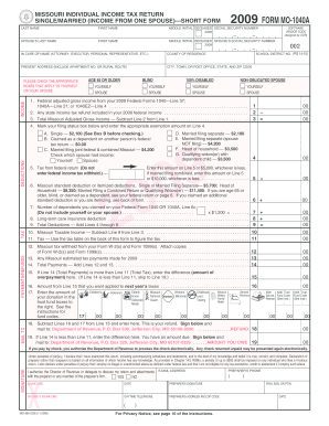 Missouri Individual Income Tax Return