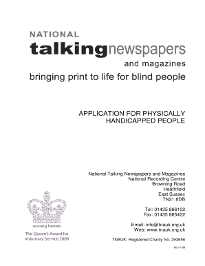 Application for Physically Handicapped People