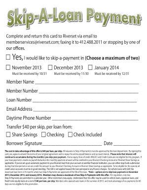Skip-A-Payment Request Form