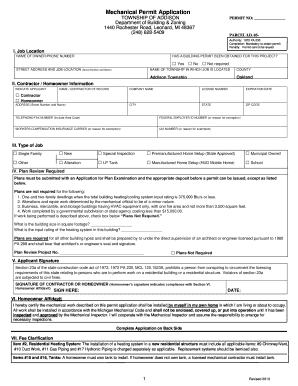 Mechanical Permit Application