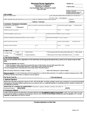 Electrical Permit Application