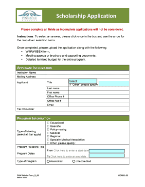Scholarship Application Form