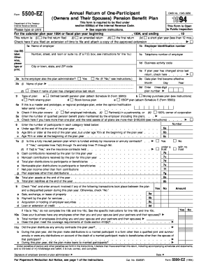 Form 5500-EZ Annual Return