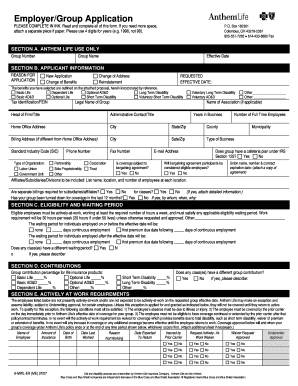 Anthem Life Employer Group Application