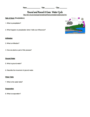 Water Cycle Worksheet