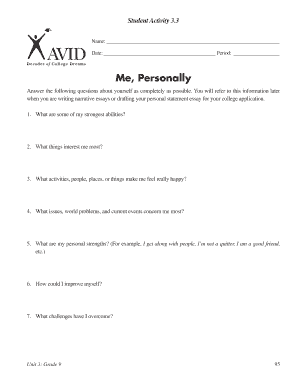 Student Activity 3.3