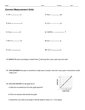 Convert Measurement Units Worksheet