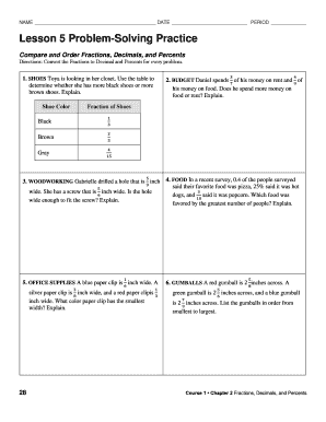 lesson 5 problem solving practice percent of change