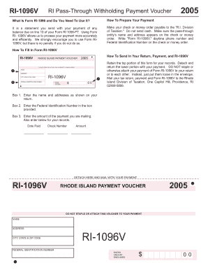 Rhode Island Pass-Through Withholding Payment Voucher