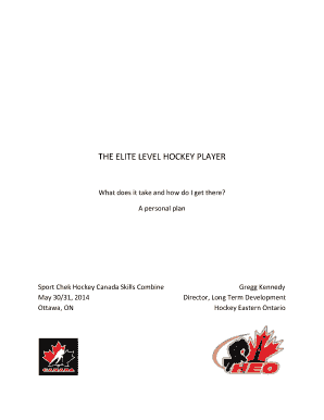 Hockey Player Development Plan