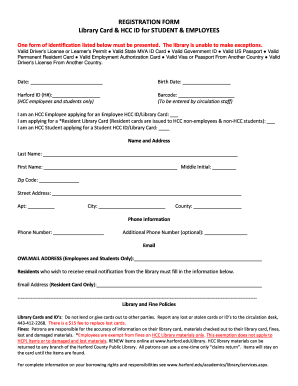 Library Card Registration Form