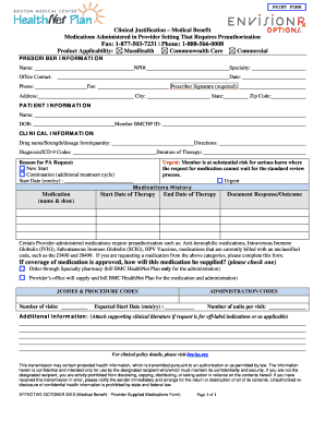 Medical Benefit Provider Supplied Medications Form