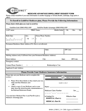 Medicare Advantage Enrollment Request Form