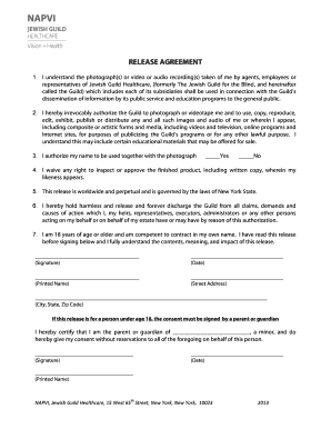 Release Agreement for Media Use