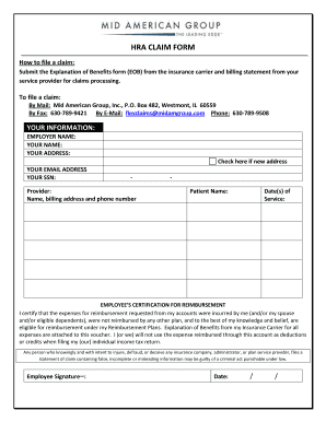 HRA Claim Form