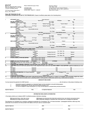 Mortgage Loan Application Form