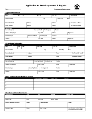 Application for Rental Agreement