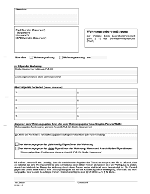 Wohnungsgeberbestätigung