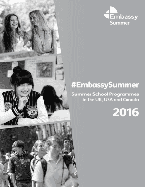 Embassy Summer School Application Form