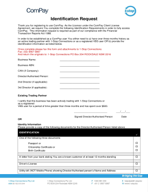 ComPay Identification Request Form