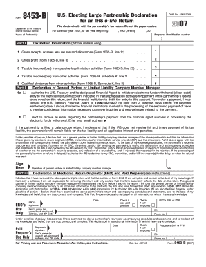 IRS Form 8453-B