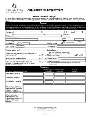 Employment Application Form