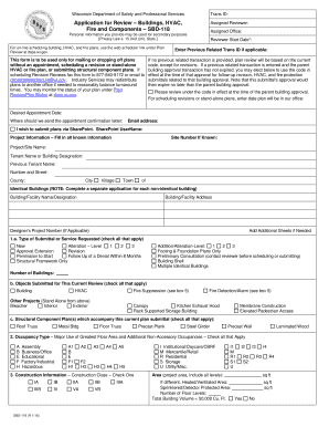 Wisconsin Building Plan Review Application