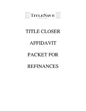 Title Closer Affidavit Packet