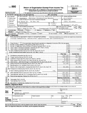 Form 990 Return of Organization Exempt From Income Tax