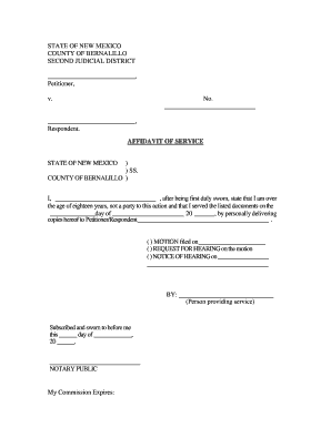 Affidavit of Service