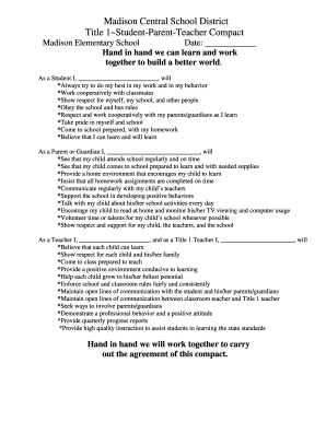 Title 1 Student-Parent-Teacher Compact
