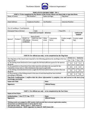 Port State Control Form PSC 1