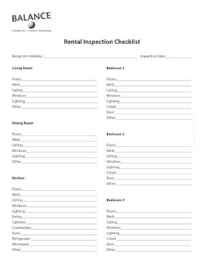 Rental Inspection Checklist