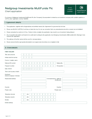 Nedgroup Investments MultiFunds Plc Client Application