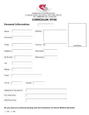 Employment Application Form