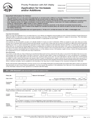 Priority Protection Increase Application