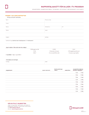 Report Form for Images in TV Programs