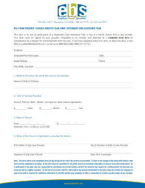 Dependent Care Assistance Plan Form