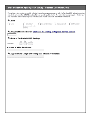 Texas FIEP Survey