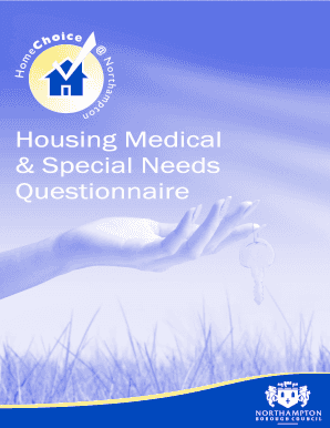 Housing Medical & Special Needs Questionnaire