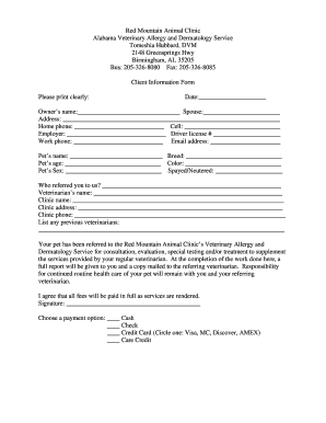 Client Information Form