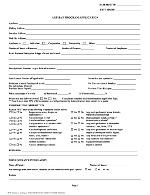 Artisan Program Application