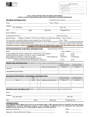 TIAA-CREF Medicare Part B Premium Reimbursement - bmcc cuny