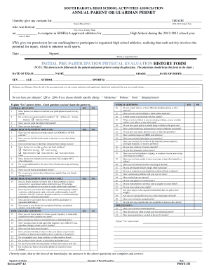 South Dakota High School Athletics Participation Permit