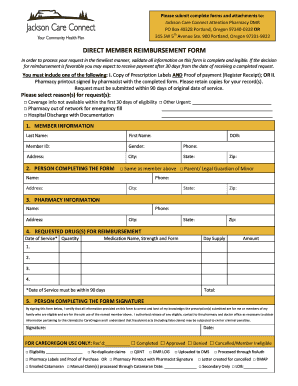 Direct Member Reimbursement Form