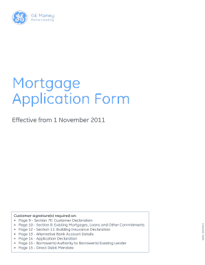 UK Mortgage Application Form