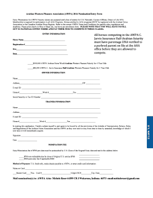 PLEASE NOTE THAT YOU WILL HAVE TO FILL OUT US NATIONALS - arabianhorses