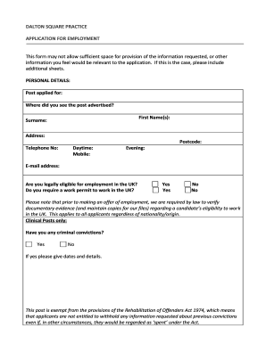 Application for Employment